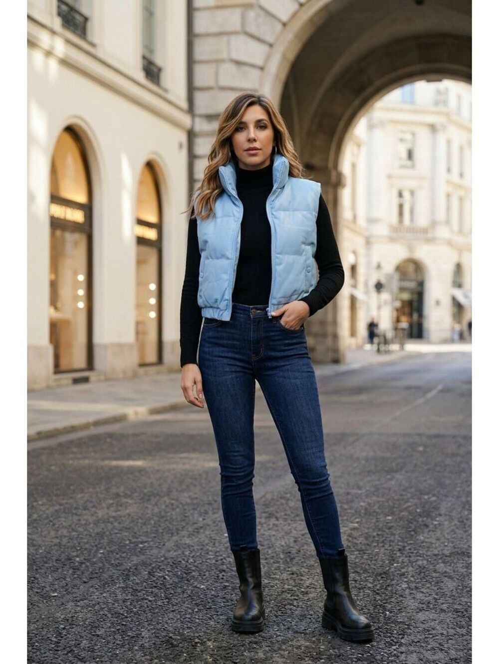 Blue Puffer Vest